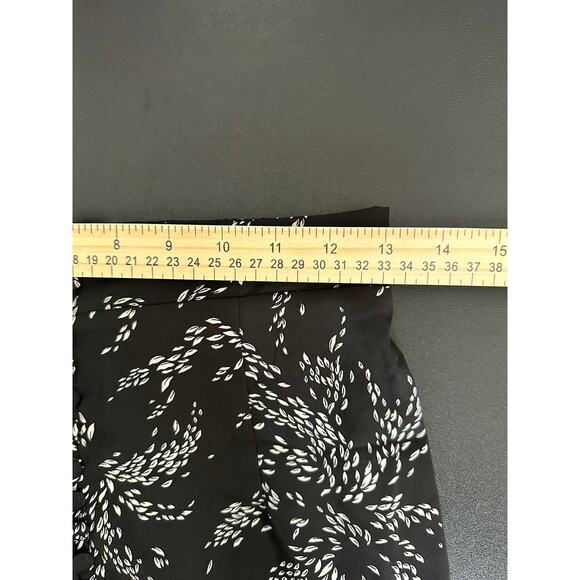 Entro Skirt Women Small Black White Printed Button Front Elastic Waist Maxi - Picture 8 of 10